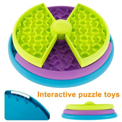 Pet Slow Food Schüssel 3-Schichten Puzzle Welpen Nicht-slip Rotierenden Feeder Wiederverwendbare Hund Langsam Essen Interaktive spiel Spielzeug Pet Liefert