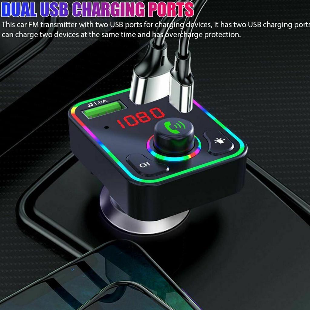 Bluetooth 5.0 FM Transmitter Car Kit Adapter Hands-Free LED Display And Charger PD Fast Player Modulator Auto With Mp3 Fm V9W6