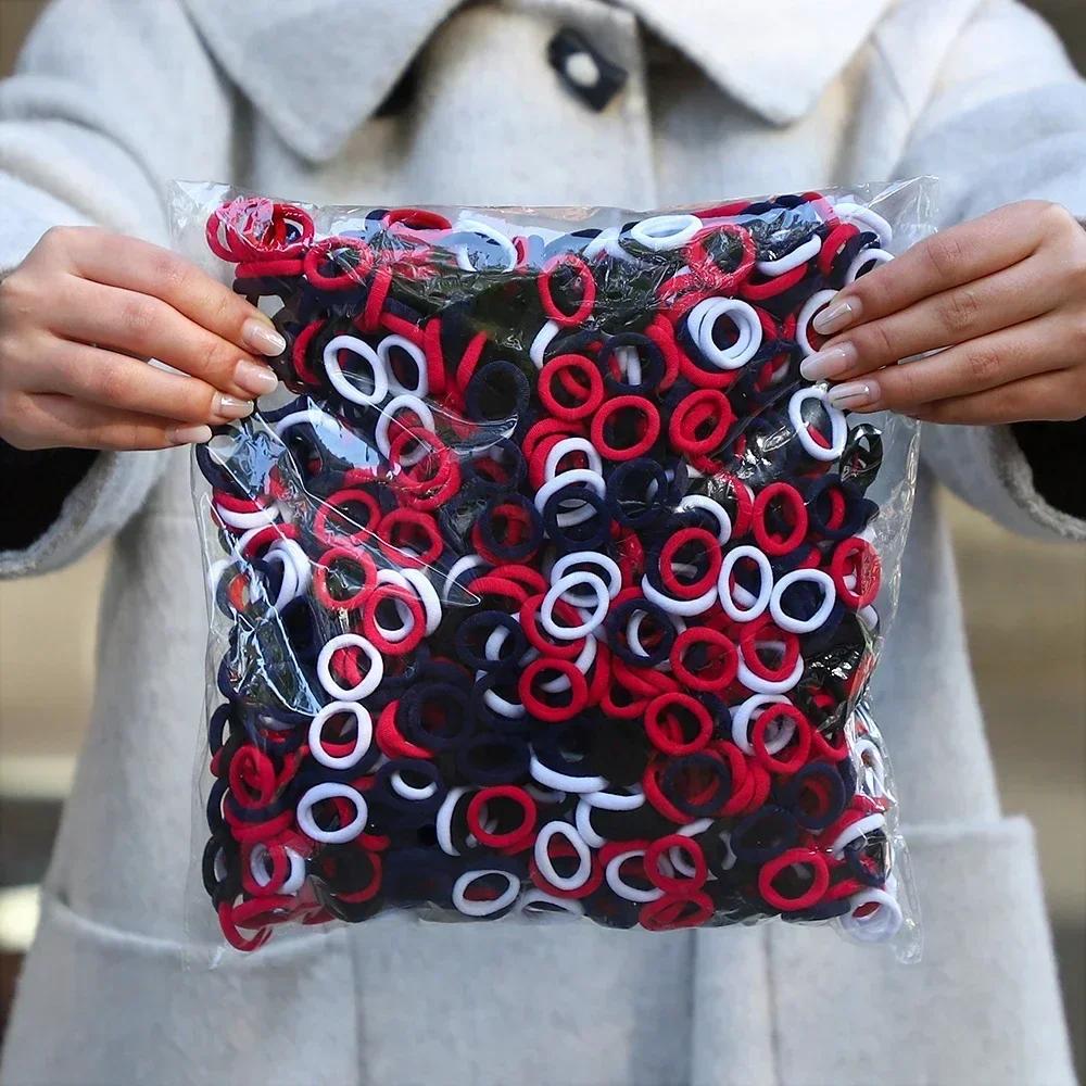 100/200 Pezzi Elastici Colorati in Nylon per Capelli da Donna e Ragazza, Elastici per Coda di Cavallo, Piccolo Elastico per Capelli, Elastici di Gomma, Scrunchie, Accessori per Capelli