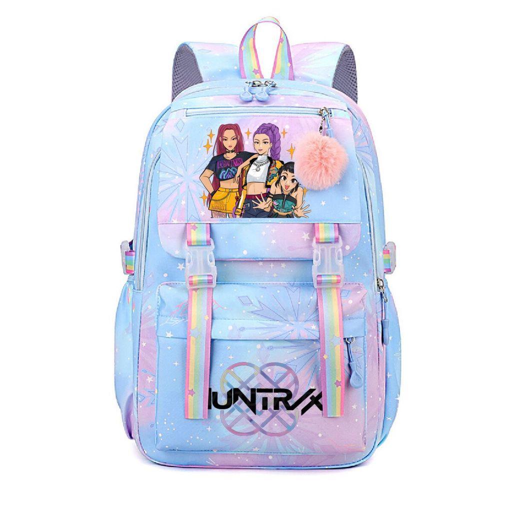 Kids Girls Kpop Rumi Mira Zoey Super Star Singers Printed Backpack Student School Bag