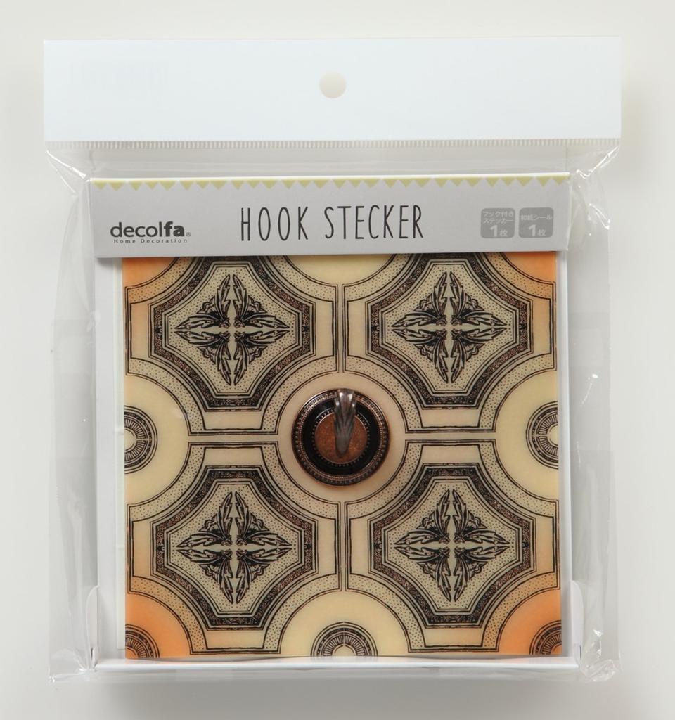 Nitoms decolfa Hook Sticker, Square, Brown, No Drilling Required, M4104