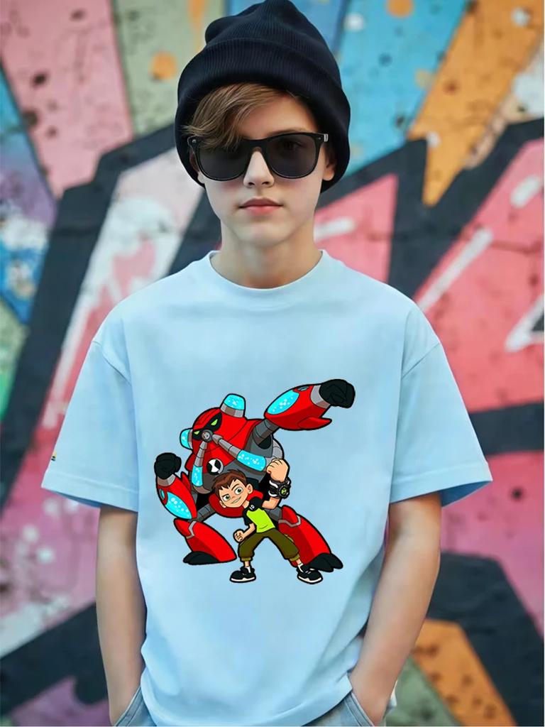 Humungousaur Ben 10 Short Sleeve Tee Kids Summer Cute Crewneck Casual Age 3-14