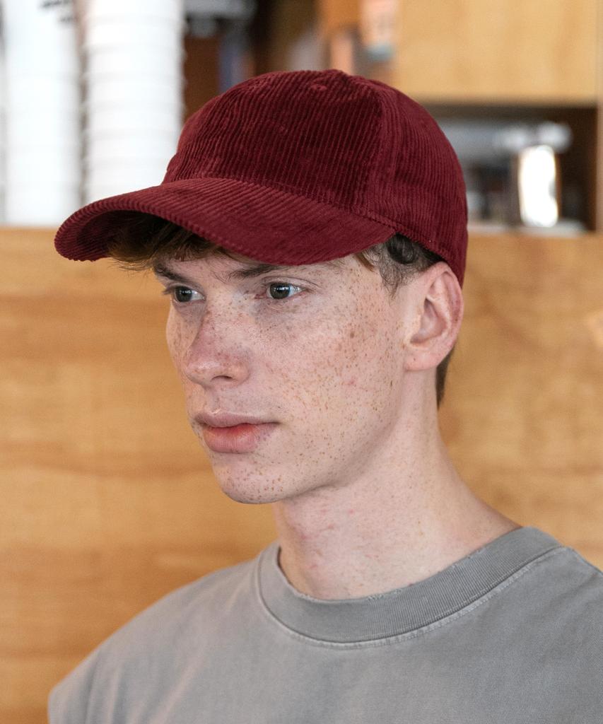 Chaebteo Signature Corduroy Ball Cap - Burgundy