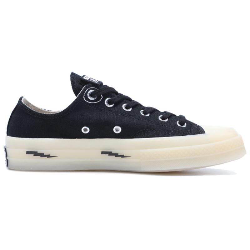 Offspring X Converse Chuck 70 Chuck Taylor Community Lightning Hard-Wearing Lightweight Low-Top Board Shoes Unisex Black