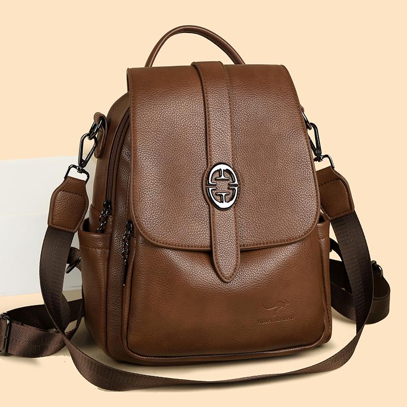 PU Women's Backpack Commuter Large Capacity Multifunctional Shoulder Bag