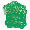 Inkdotpot Real Gold Foil Bracket Shape Paper Hang Tags Happy Birthday Favor Tags Pack Of