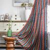 Jing Ga Yellow Striped Cotton Linen Rod Pocket Curtain
