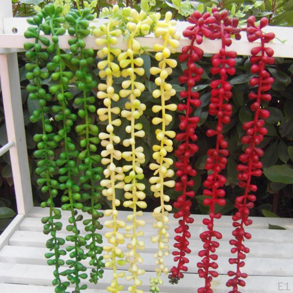 Artificial Plants, Simulate Plants Hanging Lover Tears with 3 Branch Strings (16)