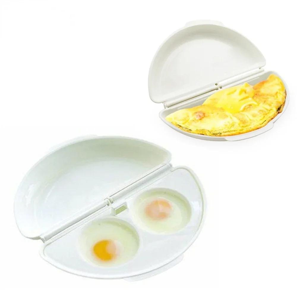 

Useful White Microwave Omelette Egg Maker Tray Non-toxic Eggs Steamer Box Silicone Egg Cooker Egg Poacher Kitchen Cooking Tools United States