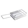 Foldable Stainless Steel Toaster Plate Portable Outdoor Camping Bread Toaster Grill