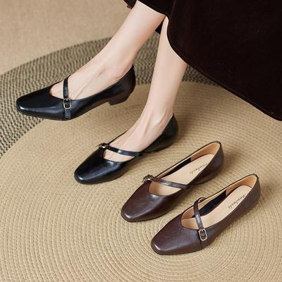 Buty Mary Jane Klasyczne Jednolite Buty Mokasyny