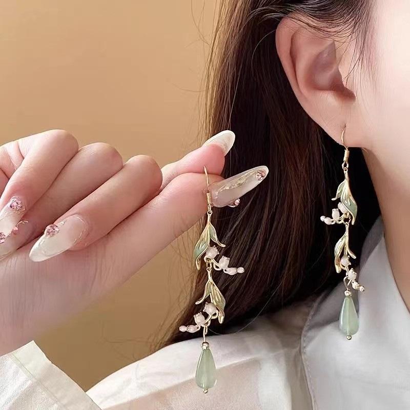 Korean Style Red Strawberry Dangle Earrings For Women Cute Rabbit Flower Peach Blossom Leaf Bamboo Earring Girls Party Jewelry