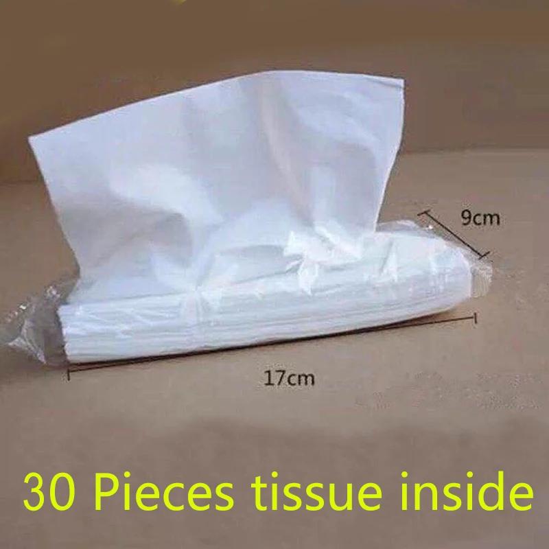 4 Pack Car Tissue With 30 Pieces Tissue In Side Per Pack For Car Tissue Box Paper Refill For Vehicle Home Bathroom Usage