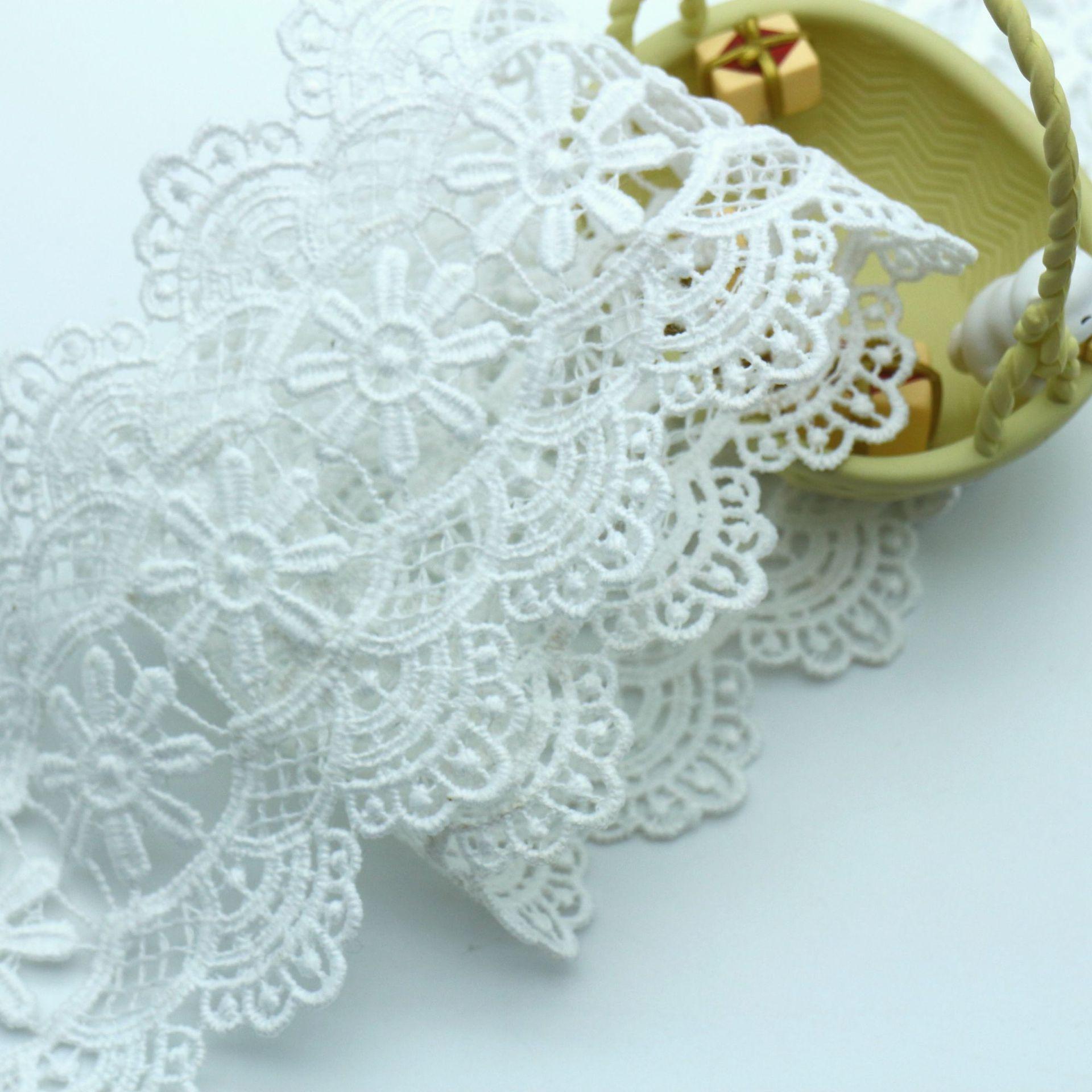 Новое Кружево Растворимое в Воде Молочный Шелк Вышивка Кружево, Изысканное Кружево Штрих-Код Оптовая Продажа Кружево для Нижнего Белья 1226