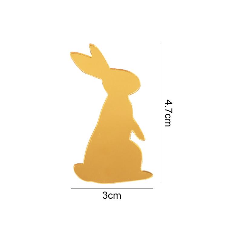 5 Stück Gold Acryl Osterkuchen Dekoration Niedlicher Hase Eier Cupcake Topper Frohe Ostern Party Dessert Dekoration Kinder Gastgeschenke