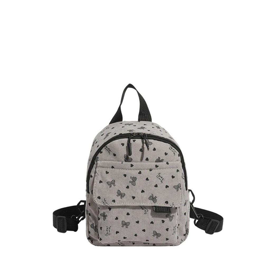 Leichte Umhängetasche Herz Schleife Aufdruck Rucksack Niedlicher Lässiger Rucksack Teenager Mädchen
