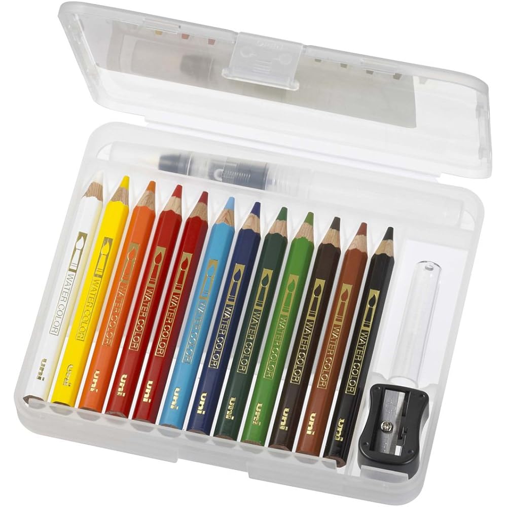 uni uni water color watercolor pencil coloring compact set chapter 1 basic tone 12 colors