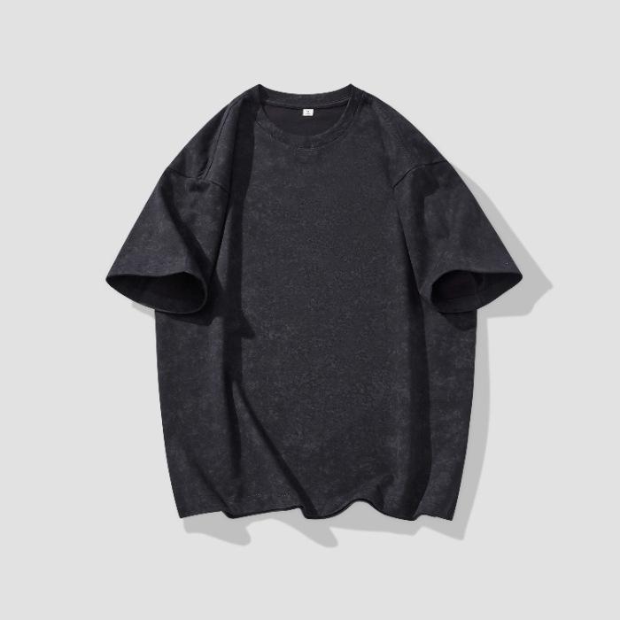 Short-sleeved T-shirt Men's Summer Dirty Top Loose Round Neck Half-sleeved Shirt