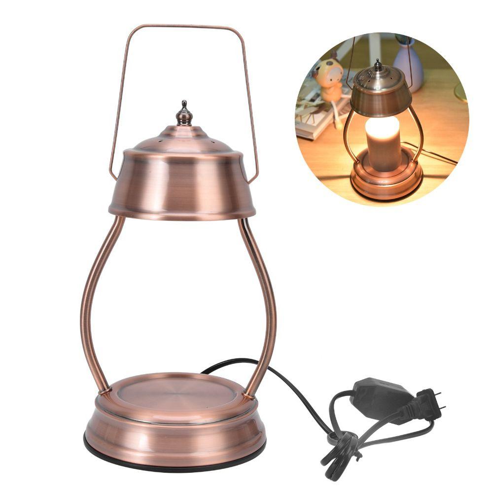 Dimmable Candle Warmer Lamp Adjustable Brightness European Design Candle Melting Lamp Warm Light Antique Copper Color