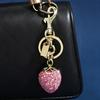 Sleutelhanger Hanger Strass Ingelegd Aardbeivorm Sleutelhanger met Karabijnsluiting Tas Bedeltje Rugzak Hanger Accessoire