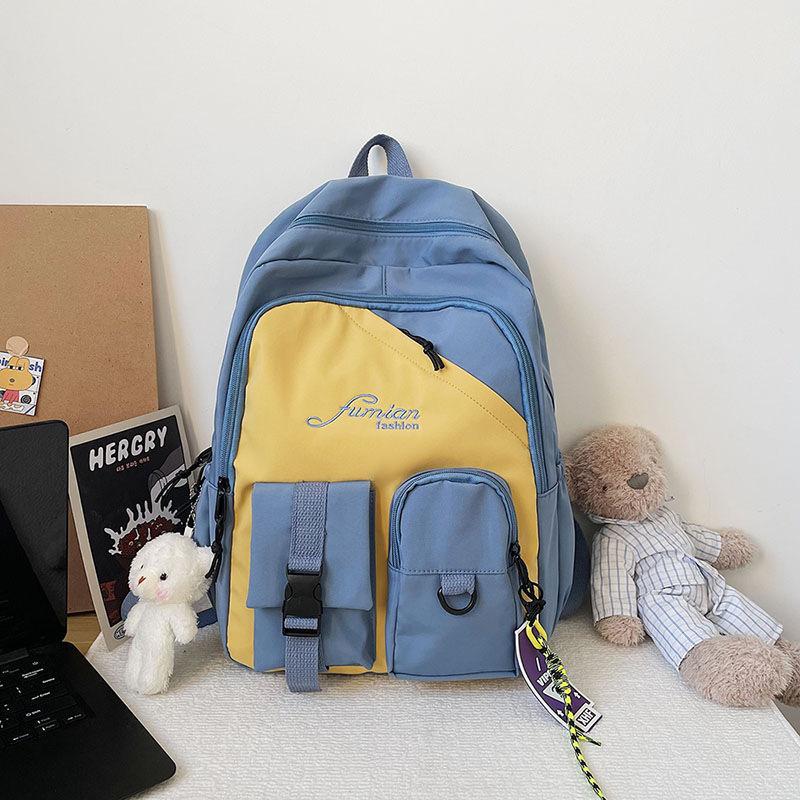 Schoolbag Japanese simple backpack trend literary campus student backpack female new Korean version female college student schoolbag