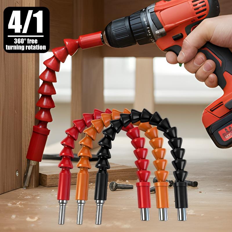 5x Electric Drill Screwdriver Bit Multifunctional Universal Snake Flexible Hose Cardan Shaft Connection Soft Extension Rod Link