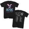 AC/DC Fly Wall European Tour Black Rock and Roll Music Band T-Shirt