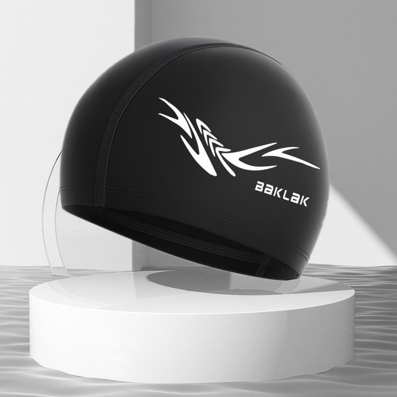 

Чоловіча нейлонова тканинна шапочка для плавання Захист вух Довге волосся Спортивна шапочка для плавання в басейні Шапочка для плавання для чоловіків і жінок Дорослі