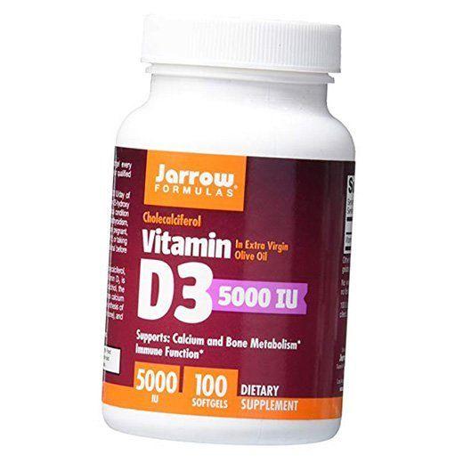 

Вітамін Д3, Холекальциферол, Vitamin D3 5000, Jarrow Formulas 100 гелкапс (36345061) 100softgels