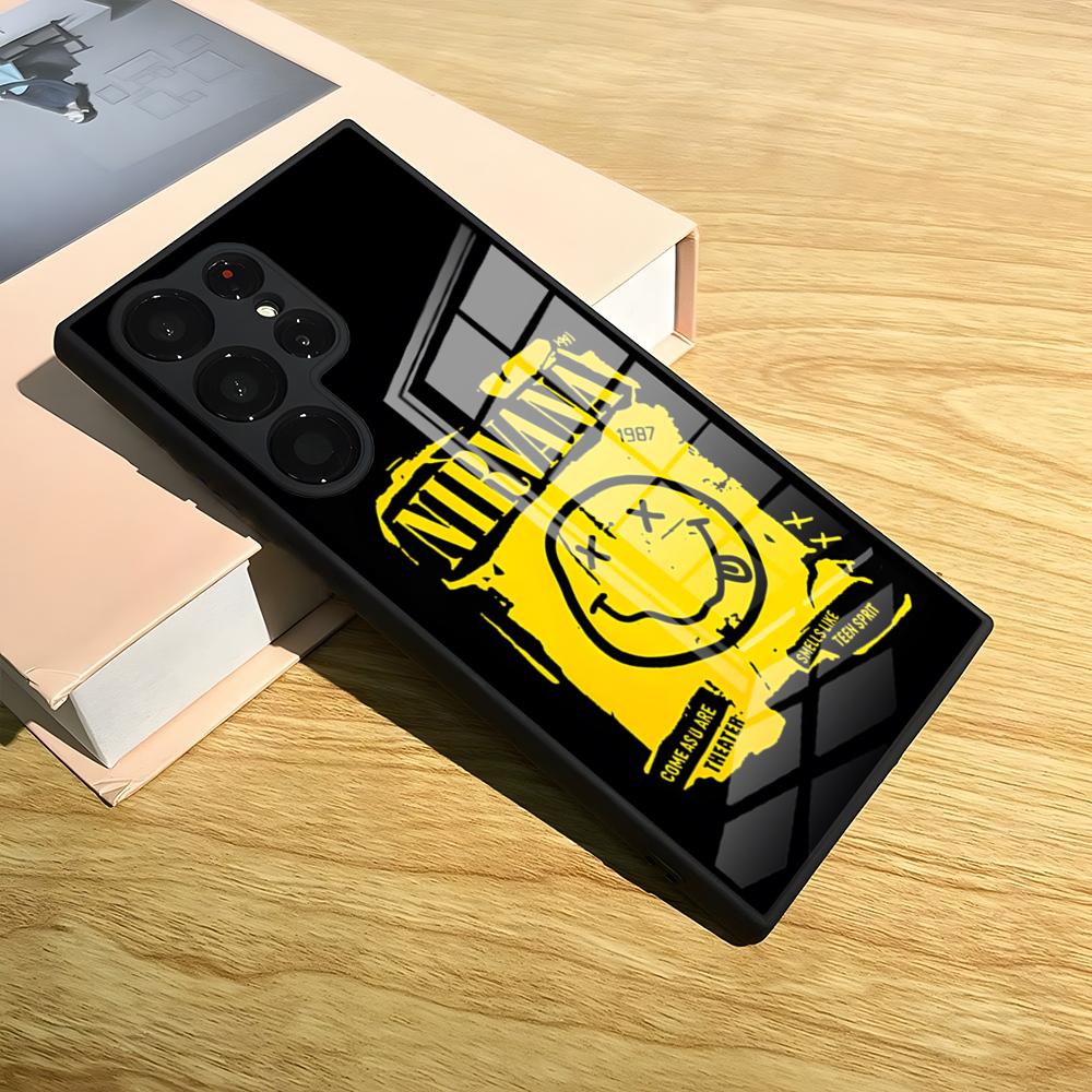 Fashing N-nirvanas Cool Phone Case For S25 Ultra Samsung S26 S24 Fe S22 S20 S23 21 Plus A54 A34 A53 A16 Glass Cover