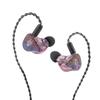 LINSOUL Kiwi Ears Forteza 2DD+1BA Hybrid HIFI Earphones with 3.5mm Jack, HIFI Sound Quality, Deep Bass, Noise Cancelling, Stereo Earbuds, Purple,