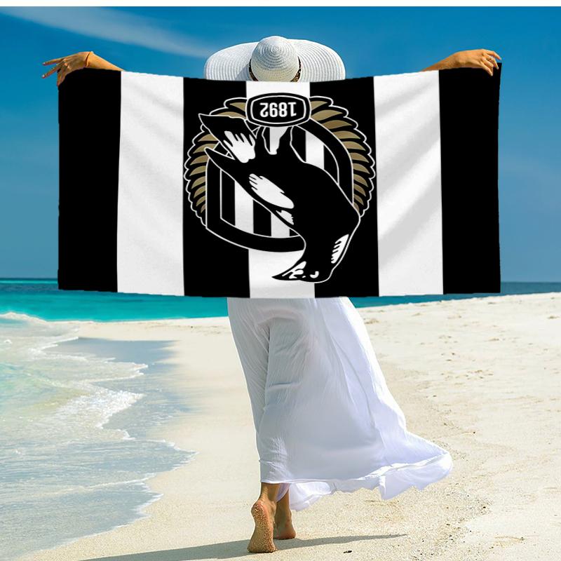 Collingwood Mode Strandtuch: Ideal für Sommerabenteuer, Weich, saugfähig und schnell trocknend, geeignet zum Schwimmen und Baden