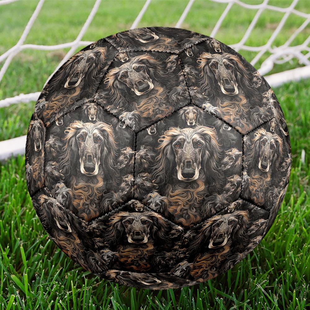 Afghan Hound Indoor Soccer Ball Size 5 Colorful All Ages Machine Stitched PVC Competition Ready Durable High-Bounce