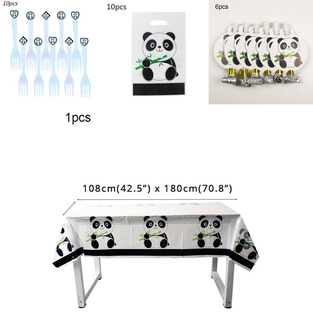 Whimsical Panda Party Supplies Tableware Decor Perfect For Children's Day Gatherings