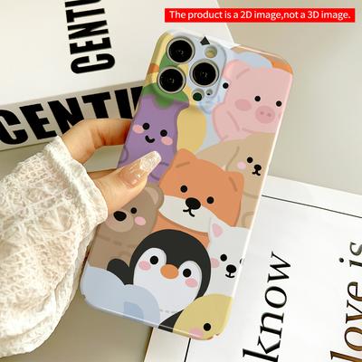 Cute Animal Friends Phone Case All Inclusive Film Hard Phone Case, Compatible with iPhone 18 Pro Max 17 16 15 14 13 12 11