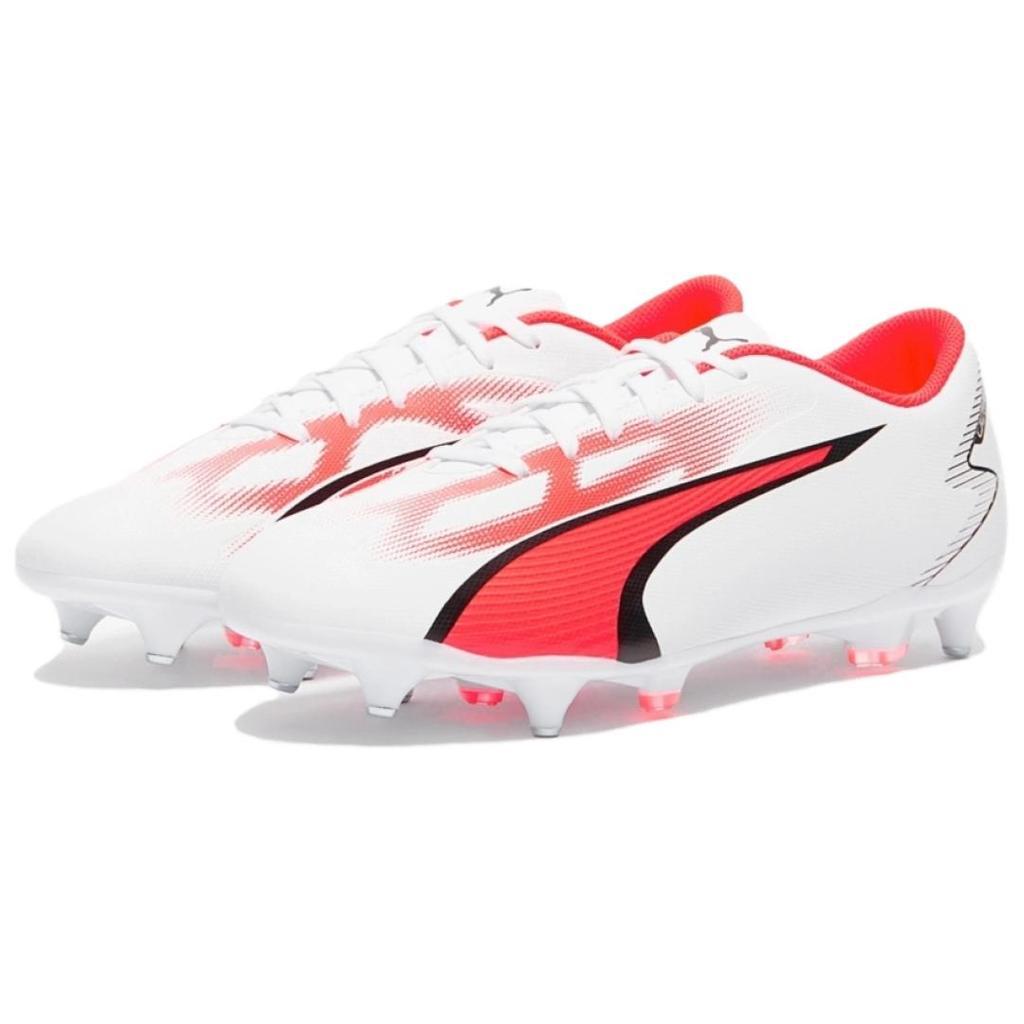 Puma Ultra Play Mxsg Soft Comfortable Football Shoes Men Football Shoes White Red 107525-01