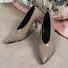 Fashion Spring Autumn Women's Pumps Pointed Toe V-Mouth Fashion Thin High Heels Shoes for Women Solid Color Heeled Dress Single Shoes