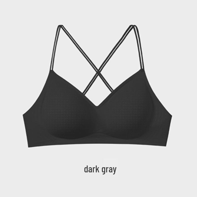 Ice Cream Backless Seamless Wireless Bra - Comfortable Women's Criss-Cross Thin Strap with Fixed Cup