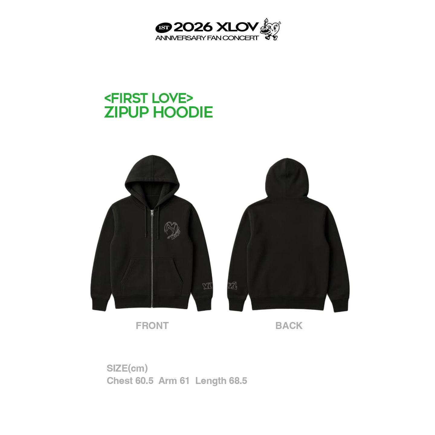 

(Худі на блискавці) XLOV [ПЕРШЕ КОХАННЯ] Концерт-фан зустріч на 1-шу річницю MD ZIP UP HOODIE