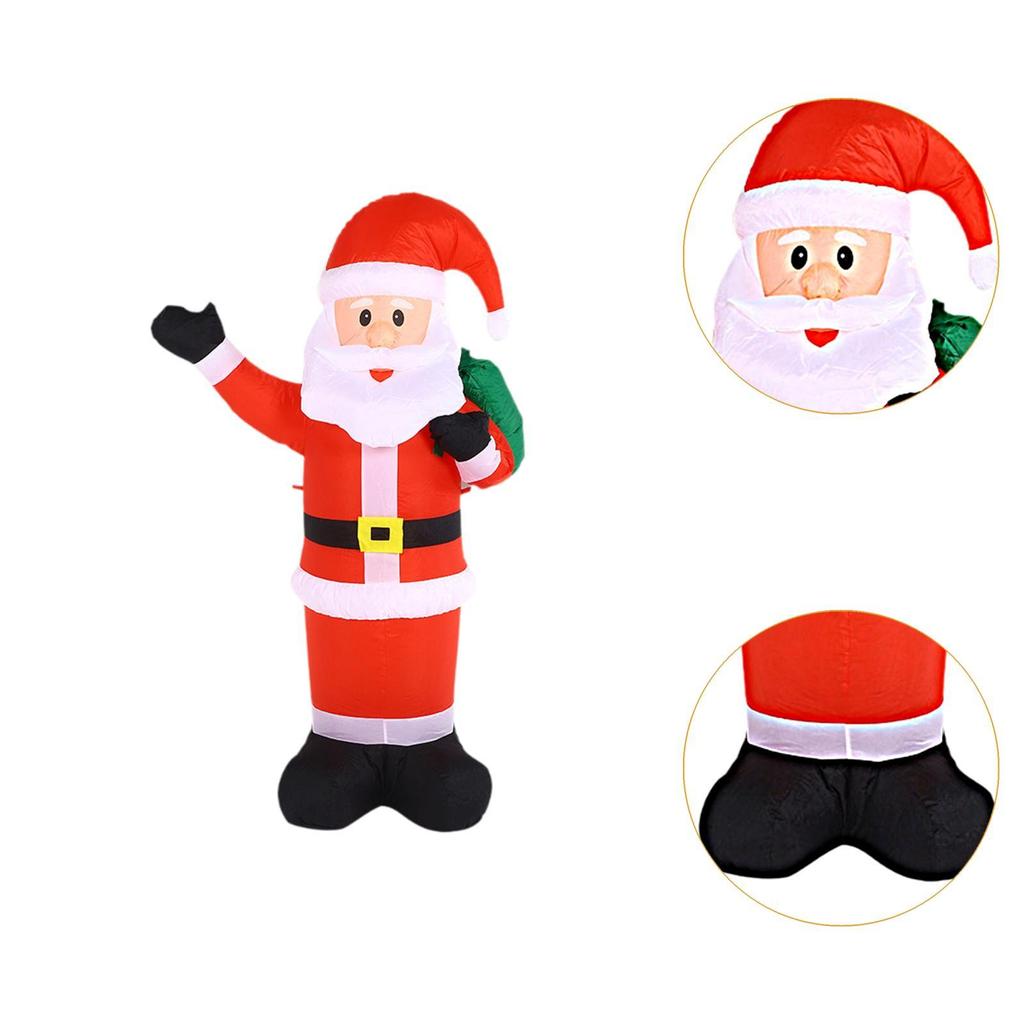 Inflatable Santa Claus Outdoor LED Decor Large Christmas Garden Ornament Lawn Yard Decoration for Holiday Celebrations