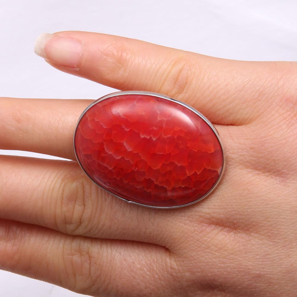 

Кольцо из натурального камня для женщин 30 x 40 mm