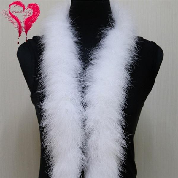 DIY 2 Meters Fluffy Natural Turkey Marabou Feather Boa for Wedding Party Decoration Feathers Shawl Scarf DIY Dress Sewing Crafts