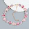 Exaggerated Colored Sugar Necklace for Women, Fashionable and Elegant, Simple Collarbone Chain, Beautiful Holiday Gift