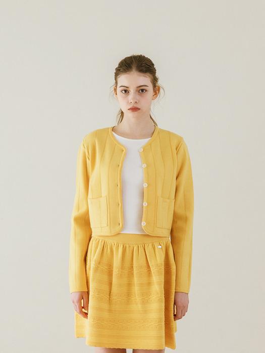 TINKNIT Jacquard Skirt_Yellow