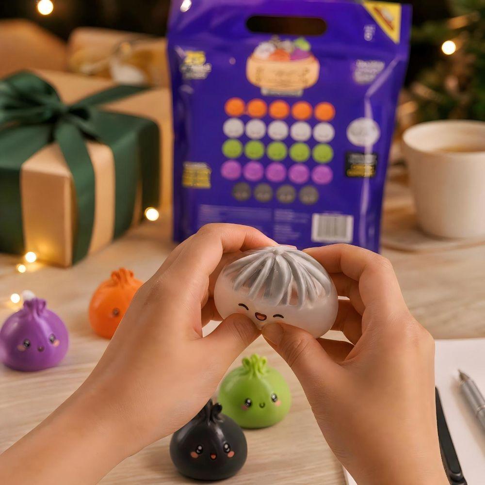 Christmas Mini Dumplings Squishy Soft Cute Fidget Sensory Toy Squishy Crystal Bun Kids Toy