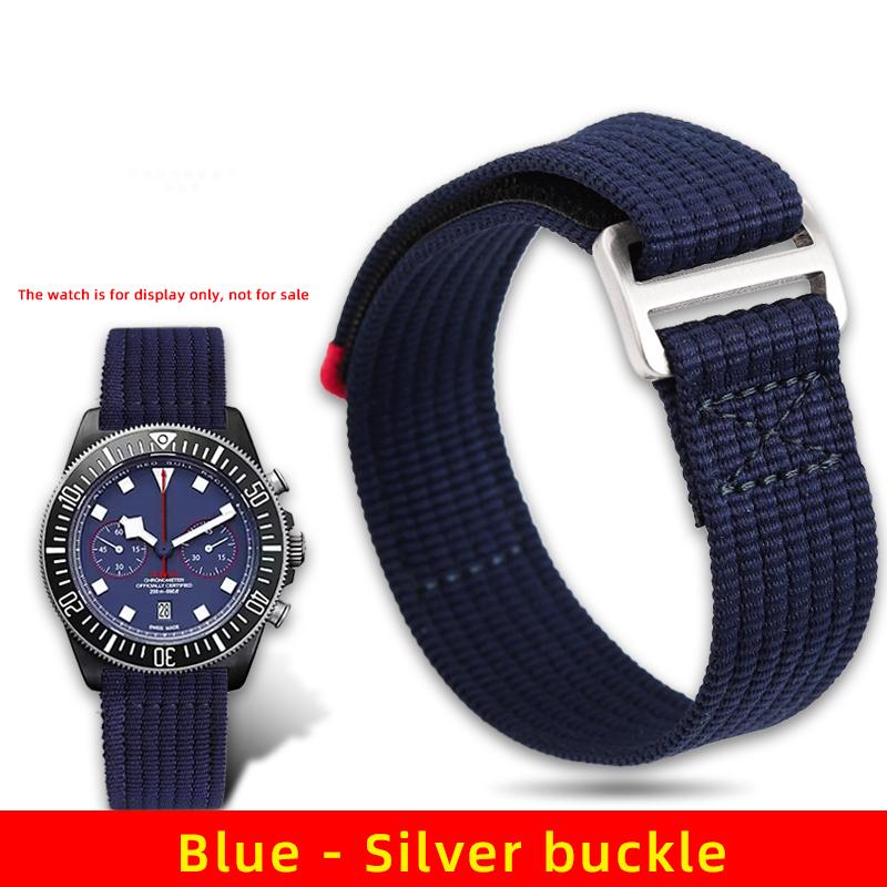 22mm Military Nylon Strap For Tudor FXD /Biwan/1958 Series M25707 M25717N men's -Hidden Clasp Integrated Dive Canvas Watch Band