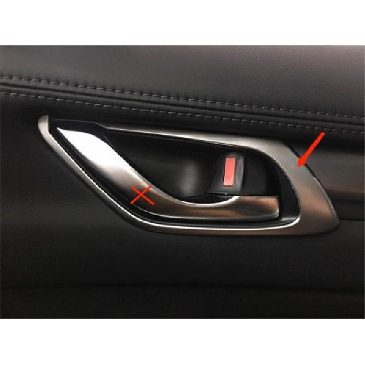 Interior Door Handle Pull Frame Cover Trim for 2017- Mazda CX-5 Matte 4pcs