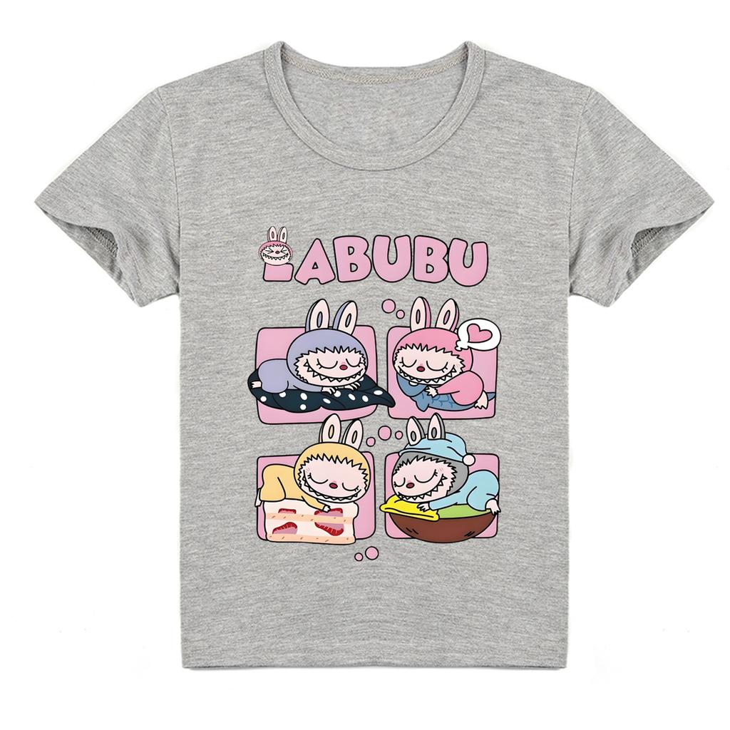 Kinder 2D T-Shirt Labubu T-Shirt Kinder Kurzarm