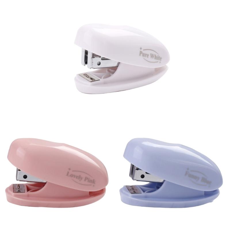 Small Stapler Colorful Paper Binding Stapler Machine Fashion Stapler Stationery School Office Binding Paper Stapler