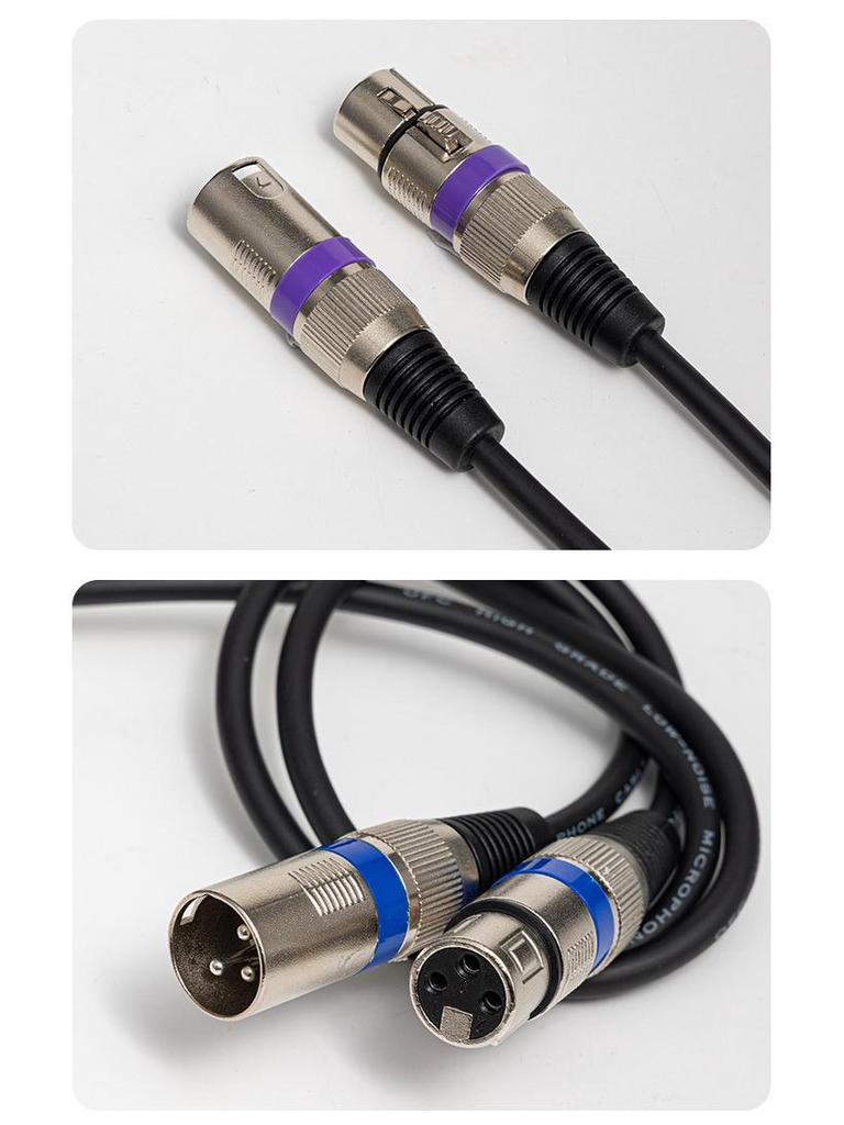 Canon XLR Color Audio Cable: Male To Female Microphone Mixer DMX Speaker Cable